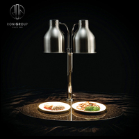 Lampe chauffante en acier inoxydable, équipement de cuisine, hôtel, Restaurant Commercial, isolation des aliments, Buffet, 2 lumières