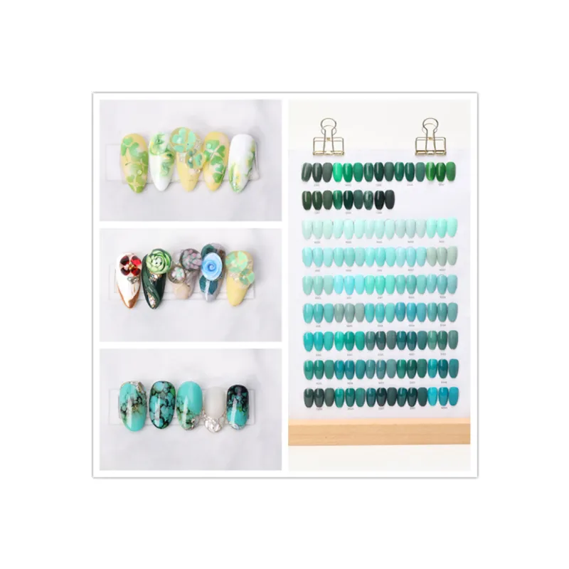 Green Christmas color Custom logo uv led gel nail polish colors with small moq