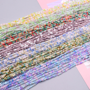 2mm 크리스탈 론델 컷팅 비즈 라운드 유리 알알이 부자재 DIY 목걸이 팔찌 만들기 - Product Image 6