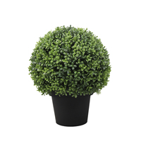 Plante Artificielle Décorative : Boule de Bonsaï Topiaire, Boule d'Herbe en Pot pour Décoration Extérieure, Ornements de Jardin, Plantes Artificielles Décoratives