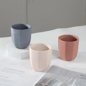 Custom Logo 8oz 10oz Wholesale Luxury Empty Ceramic Matte Clay Candle Holder Fancy Candle Jars for Candles
