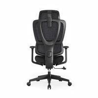 Chaise de bureau ergonomique en maille avec dossier double segmenté, appui-tête réglable, soutien lombaire, accoudoirs inclinables et couleur personnalisable
