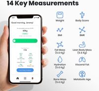 Balance de salle de bain en verre trempé balance numérique dmart bmi pesant balance de graisse corporelle analyseur de santé avec application