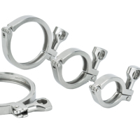 Abrazadera de Tipo Medio de un Solo Pasador de Acero Inoxidable 304/316 Pulido de 13MHH, Sistema de Medición en Pulgadas, Grado Industrial/Comercial