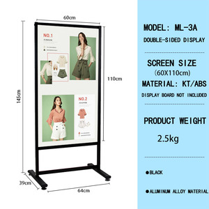 Pull-out poster display <b>stand</b> double-sided floor advertising billboard lightweight promotional <b>stand</b> outdoor sign <b>stand</b> bracket - Product Image 1