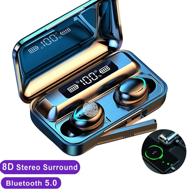 F9-5 Wireless Earbuds Tws Powerbank Sports Color Headsets Ear Buds in Ear Bt Earphones Headphone Wireless Earphone Audifonos F9