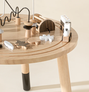 Bán Sỉ Đồ Chơi Đa Năng Bàn Hoạt Động Bằng Gỗ Có Khối Xe Lửa Đồ Chơi Bàn Vui Nhộn Cho Trẻ Mới Biết Đi L12F004 - Product Image 2