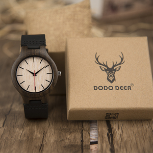 DODO DEER Orologi <span class=keywords><strong>in</strong></span> Legno di Ebano di Tendenza dalla Cina, <span class=keywords><strong>Orologio</strong></span> da <span class=keywords><strong>Uomo</strong></span> alla Moda <span class=keywords><strong>con</strong></span> Logo Personalizzato e <span class=keywords><strong>Cinturino</strong></span> <span class=keywords><strong>in</strong></span> <span class=keywords><strong>Pelle</strong></span> - Product Image 6