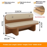 Internet Celebrity Modern Cafe Booth Sofa pour Dessert Cake Shop Book Bar Thème Metal Rest Area Long Bench for Modern Milk Tea