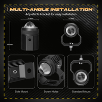 Phare de moto LED Senlo M1 Mini 30W 3000 LM, double couleur, étanche IP68, projecteur laser UTV, nouveaux projecteurs