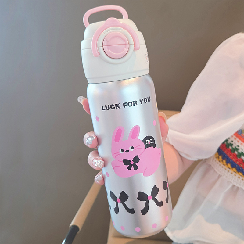 White 500ml-with straw-direct drinking