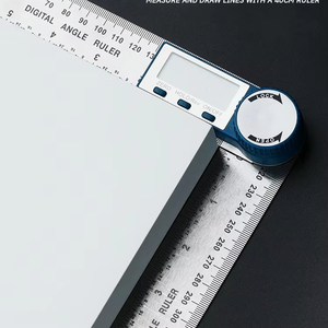 2 in 1 Angle <b>Measurement</b> <b>Tool</b> Digital Protractor Multifunctional Degrees Inch Metric Scale Rulers for Woodworking <b>Tool</b> - Product Image 4
