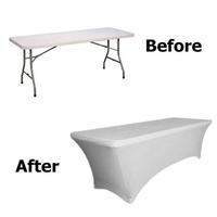Nappe de Table Stretch ajustée en Spandex, couverture rectangulaire pour la maison, 1 pièce
