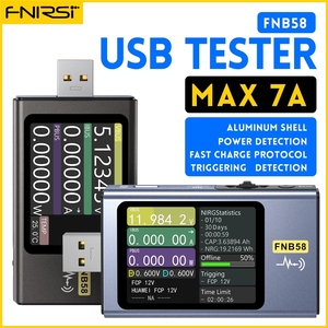 Probador USB de FNIRSI-FNB58, voltímetro, amperímetro, TYPE-C, detección de carga rápida, disparador, Medición de Capacidad, ondulación - Product Image 4