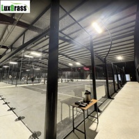 Canchas de Pádel Panorámicas Interiores LUX Premium de 20 * 10M, Estándar, con Marco Negro Resistente, Versión Personalizada