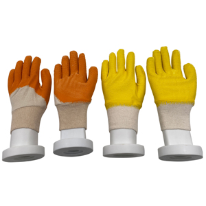 Guantes de trabajo de goma y algodón baratos de fábrica Guantes recubiertos de látex amarillo Guantes de seguridad de recubrimiento para uso general - Product Image 6
