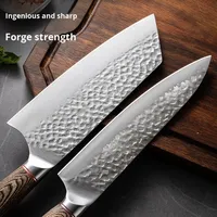 Ensemble de couteaux professionnels Grandsharp, couteaux de cuisine en acier inoxydable, couteaux Kiritsuke, Chef, Santoku, Nariki, couteau à désosser, couteau utilitaire, couteau à éplucher