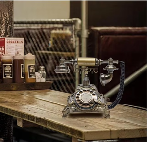 Teléfono de Resina Estilo Antiguo para Libro de Visitas con Tarjeta de Memoria de 32GB y Correo de Voz para Bodas, Caja de Regalo Incluida - Product Image 4