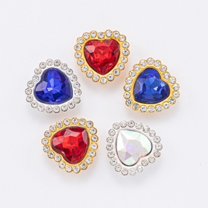 Pierres précieuses en forme de tournesol OLeeya de qualité supérieure avec griffes métalliques, base dorée, 10 mm, en forme de cœur, cristaux à coudre pour vêtements DIY - Product Image 4