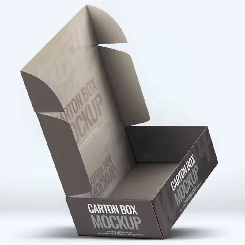 맞춤형 인쇄 풀 컬러 판지 포장 우편함 재활용 다크 브라운 골판지 상자 배송 화장품 종이 상자