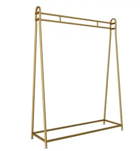 OEM Shopping Mall Gold Clothing Rack Stackable T-Shirt Wedding Dress Display Rack