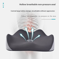 Coussin de siège ergonomique en mousse à mémoire de forme, creux et respirant, orthopédique, pour soulager les douleurs du coccyx, anti-acariens, amovible