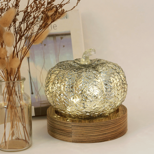 ไฟ LED ฟักทองฮาโลวีนแบบคลาสสิกไฟ LED AAA ใช้แบตเตอรี่<span class=keywords><strong>ไร้</strong></span><span class=keywords><strong>สาย</strong></span>เป็นมิตรกับสิ่งแวดล้อมกระจกทนทานปลอดสารพิษจาก Diwali ramadan - Product Image 2