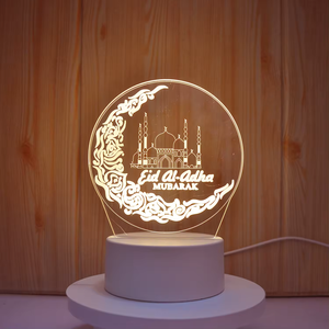 Lampe de Table/Bureau LED 2026 à Effet Optique 3D, Veilleuse Chaleureuse, Statuette Bouddha Musulmane, Alimentation USB, Interrupteur Tactile, Lampe Décorative - Product Image 5