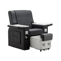 Fauteuil de massage électrique moderne de luxe à gravité zéro pour spa des pieds, manucure et pédicure avec éclairage LED