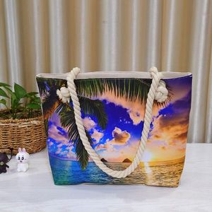 Bolsas de Lona con Diseño Personalizado, de Alta Calidad para Mujer, Bolsa de Playa, Bolsa de Viaje, Bolsa Grande con Logotipo Personalizado - Product Image 1