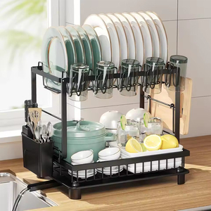 Escurridor de <span class=keywords><strong>Platos</strong></span> Multifuncional de Acero Inoxidable para Cocina, <span class=keywords><strong>Estante</strong></span> de Almacenamiento Único para <span class=keywords><strong>Platos</strong></span> y Utensilios - Product Image 4