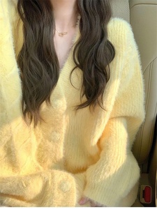 Maglieria da donna con logo personalizzato maglione di alta qualità maglione a maniche lunghe di base <span class=keywords><strong>Cardigan</strong></span> con bottone lavorato a maglia da donna - Product Image 4