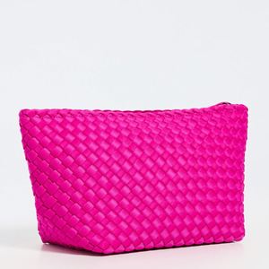 กระเป๋าเครื่องสำอางพับได้แบบพกพา  วัสดุหนังวีแกน  ขนาดใหญ่  ดีไซน์หรูหรา  สำหรับผู้หญิง  รักษ์โลก  สีกรมท่า  แบบมีซิป  นำกลับมาใช้ใหม่ได้ - Product Image 4