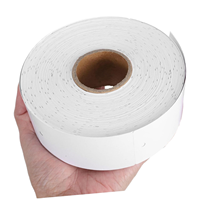 Étiquettes d'emballage de vêtements personnalisées pré-découpées à ligne pointillée, écrites à la main, en rouleau, étiquettes grises pour vêtements, carton, chaussettes, papier à code-barres