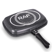 Plaque de cuisson double face antiadhésive RAF pour la cuisine à domicile, rôtissage, friture et cuisson multifonctionnelle pour une cuisson uniforme