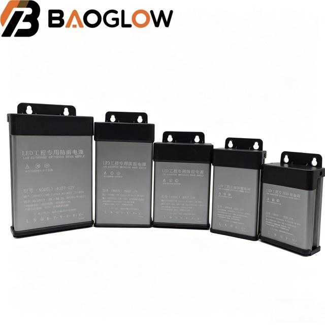IP43 Waterproof 400W 60W 120W 200W 300W AC 180 240V DC 12V Efficiency LED Power Supply Module Outdoor Led Driver