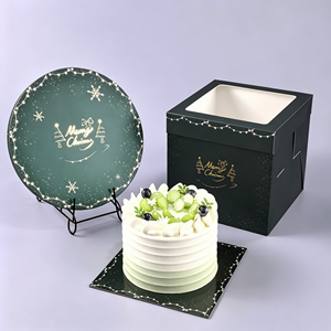 Plato de Papel Redondo Desechable con Diseño Navideño, Plato para Servir Postres, Base para Pastel Personalizada - Product Image 5