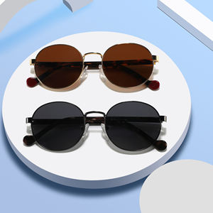 2025 nueva marca de moda marco redondo gafas de sol Unisex polarizado UV400 lentes gafas de sol de alta calidad Retro Vintage gafas de sol - Product Image 3