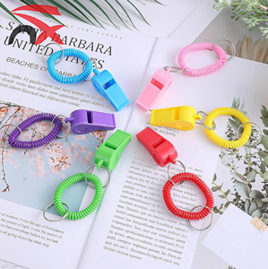 Ingrosso logo personalizzato bocchino arbitro pratica di calcio fischio sportivo fischietto portachiavi con braccialetto - Product Image 6