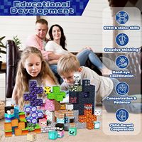 150 Piezas de Bloques de Construcción Magnéticos 3D de Plástico para Niños Mayores de 14 Años, Juego de Construcción Apilable, Juguetes Magnéticos de Aventura, ASTM