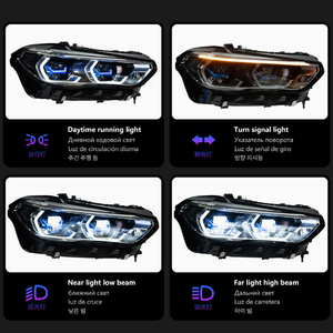 AURON Front X5 G05 G18 2019-2023 12V 6000K <b>LED</b> <b>Headlights</b> TT 36W 6000 Lumens D2H Bulb Shape Retrofit Upgrade Universal Fitment - Product Image 3