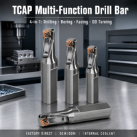 Barre de perçage multifonction indexable TCAP pour tournage CNC, perçage, alésage, fraisage, tournage avec plaquette en carbure XCMT intégrée et refroidissement par liquide