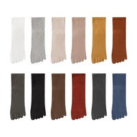 Chaussettes cinq doigts en coton pour femme, anti-fissures, sans coutures, pour l'hiver, avec protection de talon en silicone souple infusé d'huile