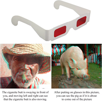 Lunettes de décodage 3D en papier avec filtre rouge pour matériel de réalité augmentée (RA) – Décodeur 3D secret