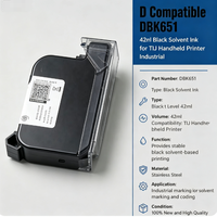 Encre solvant noire compatible DBK651 42 ml pour imprimante portable TIJ industrielle
