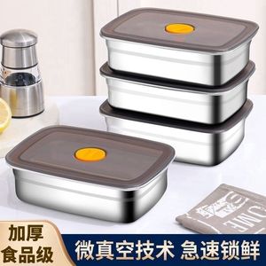 Stainless Steel Food <b>Storage</b> <b>Container</b> Rectangular Sealed Lid Refrigerator Safe Multi Purpose Box - Product Image 2