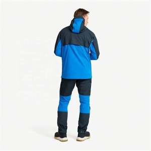 Conjunto de chaqueta de hombre chándal bloque de color poliéster impermeable a prueba de viento deporte exterior personalizado fabricante OEM - Product Image 2