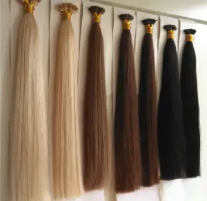 Calidad Premium One Donor Cutícula alineada Stick I Tip Extensión del cabello 100% Cabello humano virgen <span class=keywords><strong>Punta</strong></span> de queratina Cabello - Product Image 6