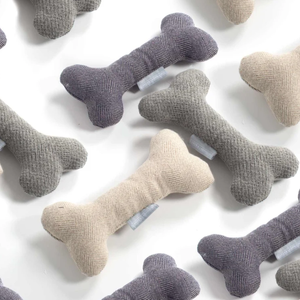 Giocattoli da masticare per cani personalizzati a spina di pesce in peluche Tweed Pet <span class=keywords><strong>Dog</strong></span> Puppy Bone Toy - Product Image 1