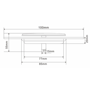 LIYUN LY-SS007 Stainless Steel Silver <strong>Square</strong> Bathroom <strong>Drain</strong> <strong>Cover</strong> with Anti-Corrosion &amp; Easy Installation Modern Design Price - Product Image 3